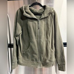 lululemon athletica Olive Green Scuba Hoodie
